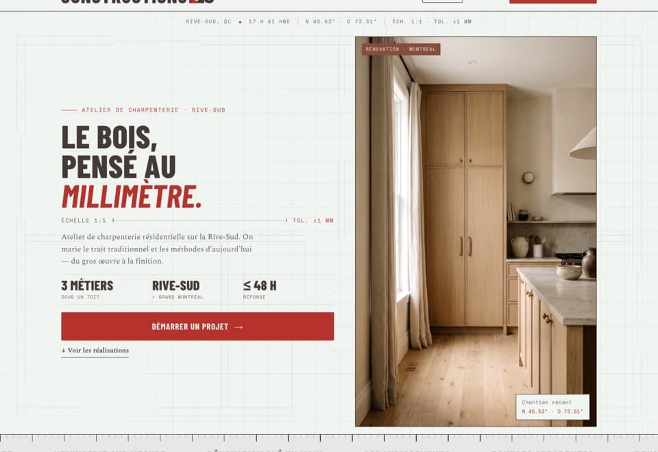 Aperçu du site de Constructions RIS